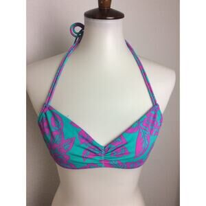 Victoria's Secret Bikini Top Pleated Floral Print Swimwear